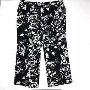 Ralph Lauren dress pants, black and white floral